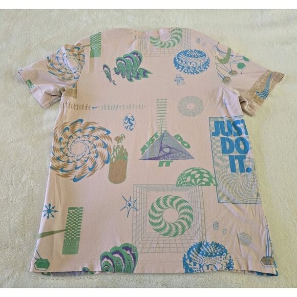 Nike NSW Festival All Over Print Men's T-Shirt Size Medium FB9780 Pink - Picture 3 of 7